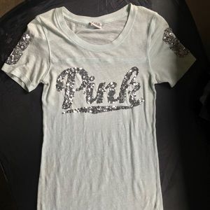 PINK sequin T-Shirt